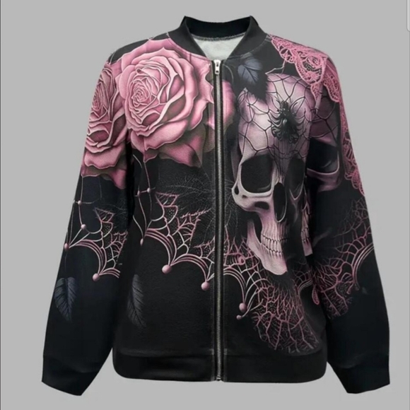 NWOT Autumn Limited Edition  SKULL Retro Jacket - Picture 3 of 7